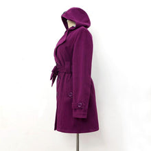 Women Winter Jacket Plus Size 3xlElegant With Belt Long Warm England Style Coat Hooded Windbreaker Giubbotti Invernali Donna#B12
