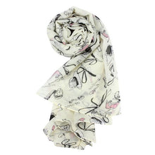 Women ponchos and capes Lipstick High-heeled Graffiti Bowknot Scarf Chiffon Scarves bufanda del invierno