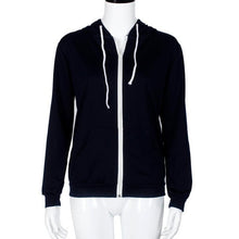 Womens Bomber Jacket Hooded Solid Blue Long Sleeve Coats Fitness Outwear Autumn Basic Jacket Camperas De Mujer#C928
