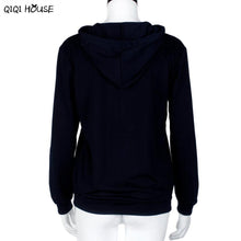 Womens Bomber Jacket Hooded Solid Blue Long Sleeve Coats Fitness Outwear Autumn Basic Jacket Camperas De Mujer#C928