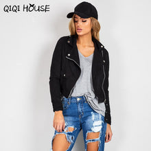 Womens Bomber Jacket Sexy Winter Slim Motorcycle Leather Jacket Zipper Coat Basic Wear Abrigos De Mujer#C819