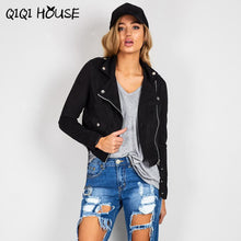 Womens Bomber Jacket Sexy Winter Slim Motorcycle Leather Jacket Zipper Coat Basic Wear Abrigos De Mujer#C819