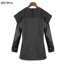 Womens Jackets And Coats Leather Blending Loose Slim Windbreaker Outwear Coat Fashion Cardigans Chaqueta Mujer#C131