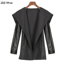 Womens Jackets And Coats Leather Blending Loose Slim Windbreaker Outwear Coat Fashion Cardigans Chaqueta Mujer#C131