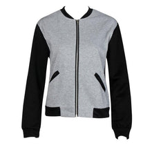 Womens Jackets And Coats Patchwork Baseball Coats Casual Long Sleeve Cotton Youth Jackets Bomber Femme#C825