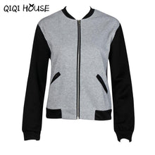 Womens Jackets And Coats Patchwork Baseball Coats Casual Long Sleeve Cotton Youth Jackets Bomber Femme#C825