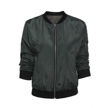 Womens Jackets Slim Fashion Motorcycle Zipper Military Jacket Women Basic Bombers Coats Veste Militaire Femme#112