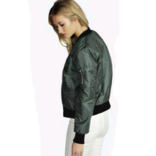 Womens Jackets Slim Fashion Motorcycle Zipper Military Jacket Women Basic Bombers Coats Veste Militaire Femme#112