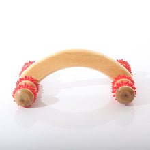 Wood Full-body 8 Wheels Wooden Roller Relaxing Hand Massage Tool Reflexology Face Hand Foot Back Body Therapy