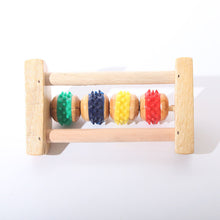 Wood Full-body Four Wheels Wooden Roller Relaxing Hand Massage Tool Reflexology Face Hand Foot Back Body Therapy