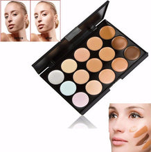 Wood (Handle), Nylon(Hair) Material 15 Colors Contour Face Cream Makeup Concealer Palette Professional + 20 Brush Anne