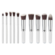 Wooden Handle + Animal Hair And Fiber 10PCS/1Set Cosmetic Makeup Brush Brushes Set Foundation Powder Eyeshadow Anne