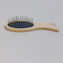 Wooden Handle Massage Hair Brush with Metal Pins Message Comb with Black Air Cushion