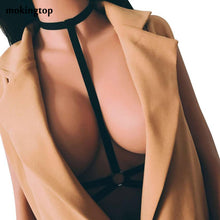 mokingtop Camisole Top Halter Black Bandage Hollow Strappy Bra Sexy Lingerie Womans Camisole Chalecos Mujer#121