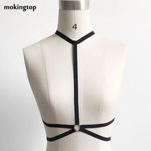 mokingtop Camisole Top Halter Black Bandage Hollow Strappy Bra Sexy Lingerie Womans Camisole Chalecos Mujer#121