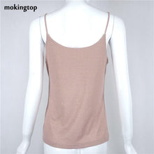 mokingtop Camisole With Bra Sexy V-Neck Women Summer Sleeveless Tops Lady Summer Clothes Canotta Intima Donna#121