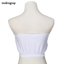 mokingtop Crop Top Sexy Off Shoulder Printed Heart Kawaii Tanks Top Strapless Bustier Bra Tops Canotta Intima Donna#121