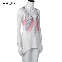 mokingtop Feather Vest 2017 Summer Tops Women Beach Loose Tank Tops Sleeveless Casual Vest Canotta Intima Donna#0521
