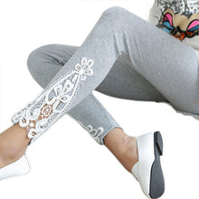 mokingtop Leggings Spring Autumn Women Triangle Side Lace Soft Legging Capris Women Workout Clothes Pants Pantacourt Femme#18