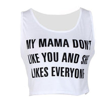 mokingtop Letter Printed Women Vest Sleeveless Crop Tops Summer Sexy Tanks Top Bralette Chalecos Mujer#1521