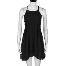 mokingtop Off Shoulder Dress Chiffon Bandage Backless Summer Dress Sleeveless Party Mini Dress Vestidos Curtos#121