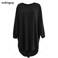 mokingtop Oversize Dress Women Long Sleeve Casual Irregular Dress Autumn Basic Loose Mini Dress Roupas Feminina#B12