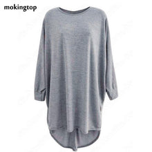 mokingtop Oversize Dress Women Long Sleeve Casual Irregular Dress Autumn Basic Loose Mini Dress Roupas Feminina#B12