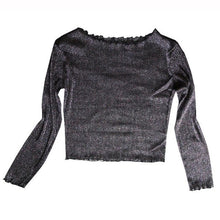 mokingtop Perspective Tshirt Women Sexy Black Hollow Out Shirt Slim Long Sleeve Spring Tee Tops Vetements#121