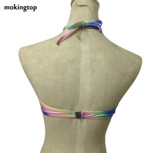 mokingtop Strapless Crop Top Padded Multicolor Sexy Women Summer Beach Wear Copped Ladies Camisoles Top Acolchoado Mulheres#121