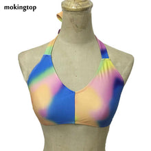 mokingtop Strapless Crop Top Padded Multicolor Sexy Women Summer Beach Wear Copped Ladies Camisoles Top Acolchoado Mulheres#121
