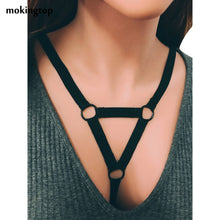 mokingtop Strappy Bra Triangle Bandage Hollow Out Crops Sexy Women Basic Bustier Bra Tops Croppeds Baratos#3325