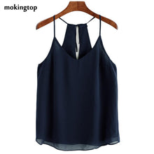 mokingtop Summer Tops Chiffon Halter Sleeveless Women Summer Cropped Tops Womans Camisole Canotta Intima Donna#