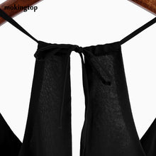 mokingtop Summer Tops Chiffon Halter Sleeveless Women Summer Cropped Tops Womans Camisole Canotta Intima Donna#