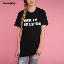 mokingtop Tshirt Women Short Sleeve Casual Printed Letter Women Summer Daily Tee Tops Roupa Feminina#121