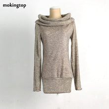 mokingtop Winter Women Shirt Loose Warm Heap Neck Solid Shirt Slim Casual Women Clothes Poleras Mujer#B12