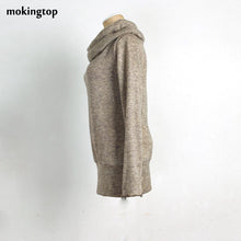 mokingtop Winter Women Shirt Loose Warm Heap Neck Solid Shirt Slim Casual Women Clothes Poleras Mujer#B12