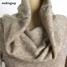 mokingtop Winter Women Shirt Loose Warm Heap Neck Solid Shirt Slim Casual Women Clothes Poleras Mujer#B12