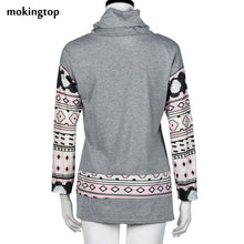 mokingtop Women Tshirt Printed Patchwork Loose Autumn Shirt Women Long Sleeve Casual Blousa Poleras Mujer#A11