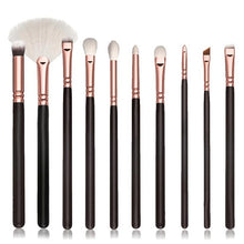 wool fiber + aluminum + wooden handle Material 10Pcs Cosmetic Brush Makeup Brush Sets Kits Tools set de brochas de maquillaje