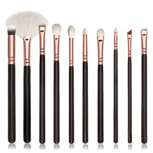 wool fiber + aluminum + wooden handle Material 10Pcs Cosmetic Brush Makeup Brush Sets Kits Tools set de brochas de maquillaje