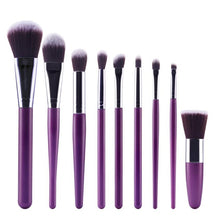wool fiber + aluminum + wooden handle Material 9Pcs Cosmetic Brush Makeup Brush Sets Kits Tools set de 9 brochas Anne