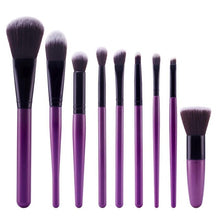 wool fiber + aluminum + wooden handle Material 9Pcs Cosmetic Brush Makeup Brush Sets Kits Tools set de 9 brochas Anne