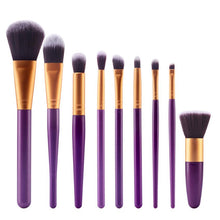 wool fiber + aluminum + wooden handle Material 9Pcs Cosmetic Brush Makeup Brush Sets Kits Tools set de 9 brochas Anne